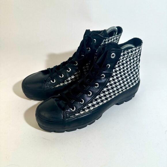 Jessica Carlyle Herringbone High Top Sneakers - Picture 1 of 11